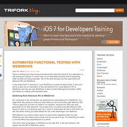 Automated functional testing with WebDriver « Orange11 Blog / Orange11: Enterprise Java, Open Source, software solutions, Amsterdam