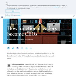 How functional leaders become CEOs