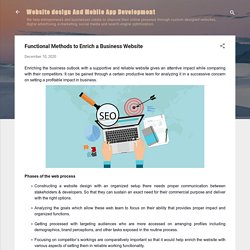 Functional Methods to Enrich a Business Website