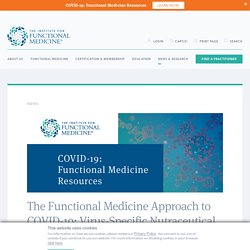 Functional Medicine Approach to COVID-19: Virus-Specific Nutraceutical and Botanical Agents