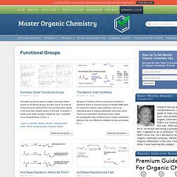 Functional Groups — Master Organic Chemistry