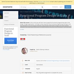 Functional Program Design in Scala