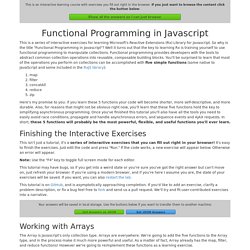 Functional Programming in Javascript