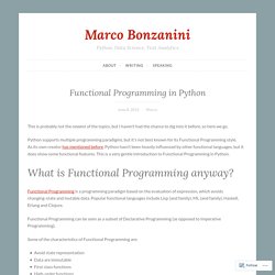 Functional Programming in Python – Marco Bonzanini