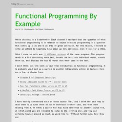 Functional Programming By Example