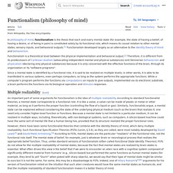 Functionalism (philosophy of mind)