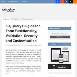 50 jQuery Plugins for Form Functionality, Validation, Security and Customisation :Speckyboy Design Magazine