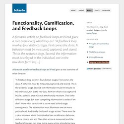 Functionality, Gamification, and Feedback Loops