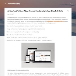 All You Need To Know About “Search” Functionality In Your Shopify Website