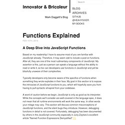 Functions Explained - Mark Daggett's Blog