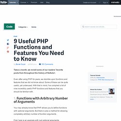 9 Useful PHP Functions and Features You Need to Know