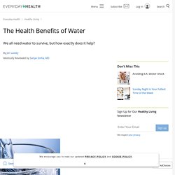 Functions of Water: Health Benefits