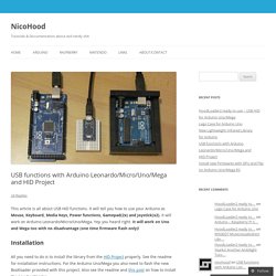 USB functions with Arduino Leonardo/Micro/Uno/Mega and HID Project