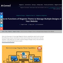 Secret Functions of Magento Theme Design to Grow Oline Business