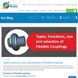 Types, functions, size, and selection of Flexible Couplings