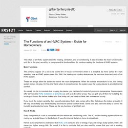 The Functions of an HVAC System – Guide for Homeowners