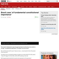 Brexit case 'of fundamental constitutional importance'