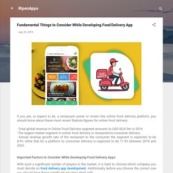 Fundamental Things to Consider While Developing Food Delivery App