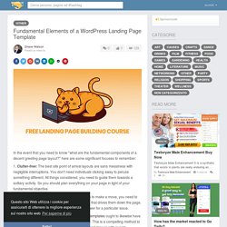 Fundamental Elements of a WordPress Landing Page Template