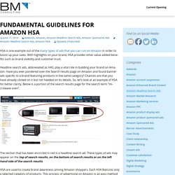 FUNDAMENTAL GUIDELINES FOR AMAZON HSA - Digital Marketing & Inbound Marketing Blog