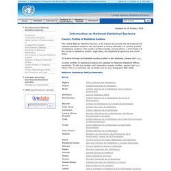 ONU : Des liens vers tous les organismes officiels de stats - Monde