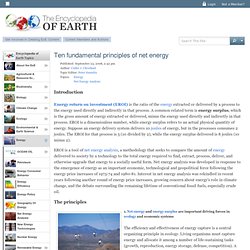 Net energy (Ten fundamental principles of)