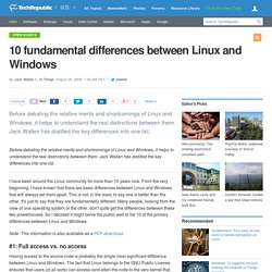 10 fundamental differences between Linux and Windows