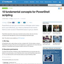10 fundamental concepts for PowerShell scripting