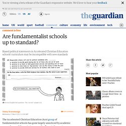 Are fundamentalist schools up to standard?