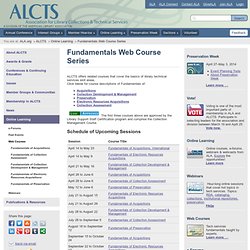 ALCTS: Web Courses