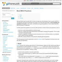 Fundamentals: Best MVC Practices