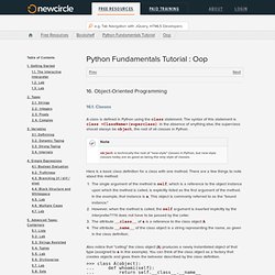 Python Fundamentals Tutorial : Oop