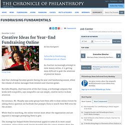 Creative Ideas for Year-End Fundraising Online - Fundraising Fundamentals