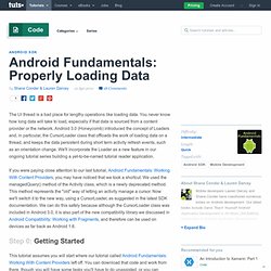Android Fundamentals: Properly Loading Data