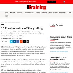 15 Fundamentals of Storytelling - Training