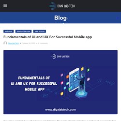 Fundamentals of UI and UX For Successful Mobile app Diya Lab Tech