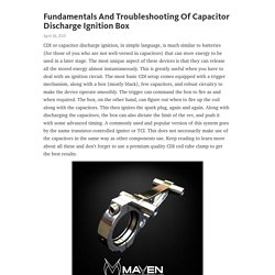 Fundamentals And Troubleshooting Of Capacitor Discharge Ignition Box