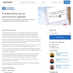 Fundamentos de la escritura en español