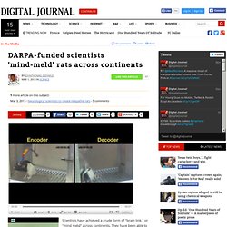 DARPA-funded scientists 'mind-meld' rats across continents