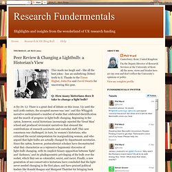 Research Fundermentals: Peer Review & Changing a Lightbulb: a Historian's View