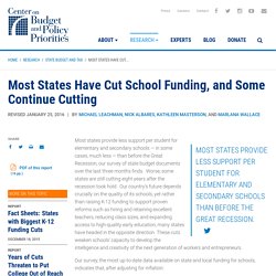 Most States Have Cut School Funding, and Some Continue Cutting