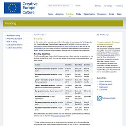 Funding - The European Cultural Contact Point Ireland