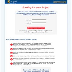 Funding for your Project