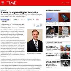 8 Ideas to Improve Higher Education