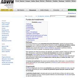 Fundos de Investimento - Wiki Financeiro ADVFN