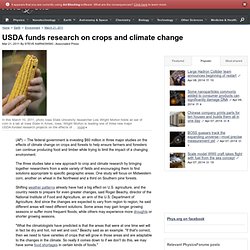 USDA funds research on crops and climate change