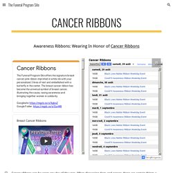 The Funeral Program Site - Cancer Ribbons