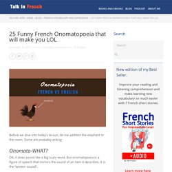 25 Funny French Onomatopoeia that will make you LOL - Talk in French