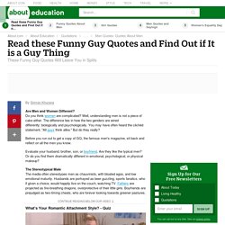 Funny Guy Quotes That Poke Fun at Men