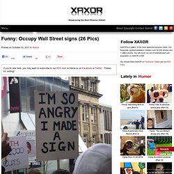 Occupy Wall Street signs - StumbleUpon
